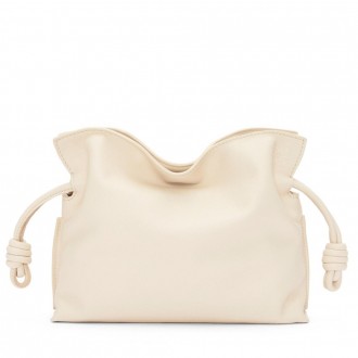 Loewe Mini Flamenco Clutch Bag In Angora Calfskin Loewe Mini Flamenco Clutch Bag In Angora Calfskin