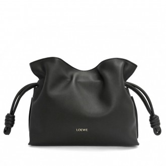 Loewe Mini Flamenco Clutch Bag in Black Nappa Calfskin Loewe Mini Flamenco Clutch Bag in Black Nappa Calfskin