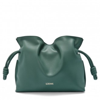 Loewe Mini Flamenco Clutch Bag in Vetiver Nappa Calfskin Loewe Mini Flamenco Clutch Bag in Vetiver Nappa Calfskin