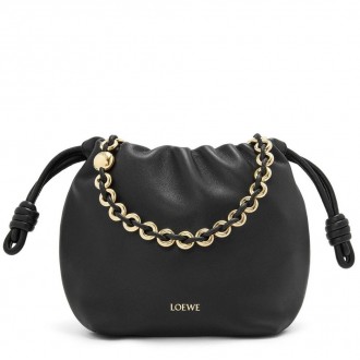 Loewe Mini Flamenco Purse Bag in Black Nappa Lambskin Loewe Mini Flamenco Purse Bag in Black Nappa Lambskin