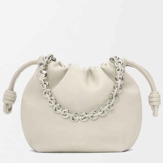 Loewe Mini Flamenco Purse Bag in Sea Salt Nappa Lambskin Loewe Mini Flamenco Purse Bag in Sea Salt Nappa Lambskin
