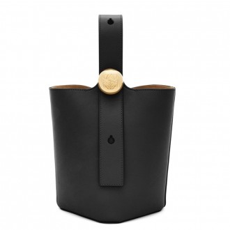 Loewe Mini Pebble Bucket Bag in Black Calfskin