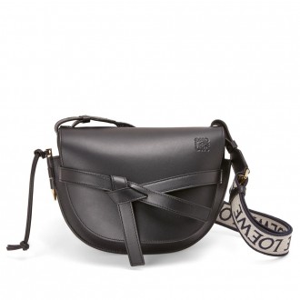 Loewe Small Gate Bag In Black Calfskin and Jacquard Loewe Small Gate Bag In Black Calfskin and Jacquard