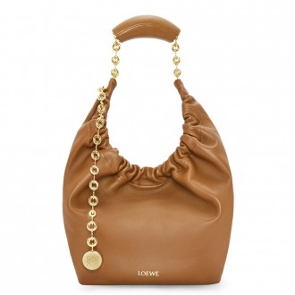 Loewe Small Squeeze Bag in Brown Nappa Lambskin Loewe Small Squeeze Bag in Brown Nappa Lambskin