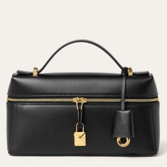 Loro Piana Extra Bag L23 in Black Smooth Calfskin Loro Piana Extra Bag L23 in Black Smooth Calfskin