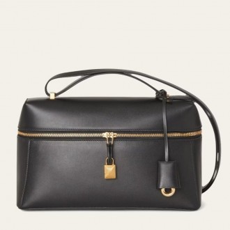 Loro Piana Extra Bag L27 in Black Smooth Calfskin Loro Piana Extra Bag L27 in Black Smooth Calfskin