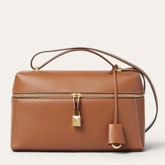 Loro Piana Extra Bag L27 in Brown Smooth Calfskin Loro Piana Extra Bag L27 in Brown Smooth Calfskin