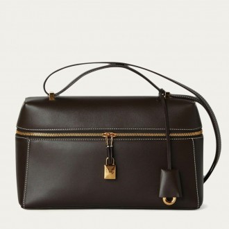 Loro Piana Extra Bag L27 in Chocolate Smooth Calfskin Loro Piana Extra Bag L27 in Chocolate Smooth Calfskin
