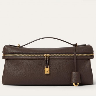 Loro Piana Extra Softy L33 Bag in Chocolate Grained Leather