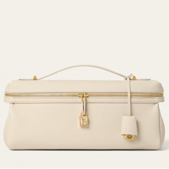 Loro Piana Extra Softy L33 Bag in White Grained Leather
