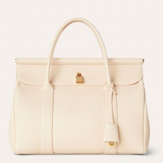 Loro Piana Loom L32 Bag in Cream Grained Leather