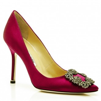 Manolo Blahnik Bordeaux Satin Hangisi 105mm Pumps Manolo Blahnik Bordeaux Satin Hangisi 105mm Pumps