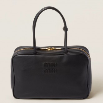 Miu Miu Beau Top-handle Bag in Black Leather Miu Miu Beau Top-handle Bag in Black Leather