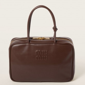 Miu Miu Beau Top-handle Bag in Briarwood Leather Miu Miu Beau Top-handle Bag in Briarwood Leather