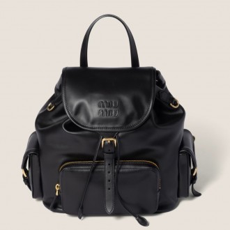 Miu Miu Large Backpack in Black Calfskin Miu Miu Large Backpack in Black Calfskin