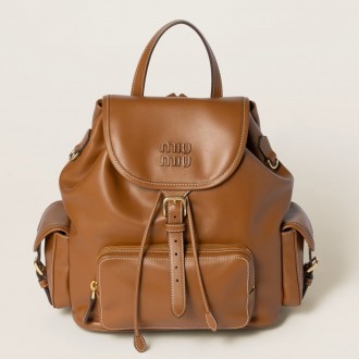 Miu Miu Large Backpack in Brown Calfskin Miu Miu Large Backpack in Brown Calfskin