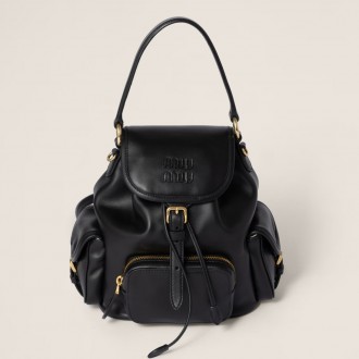 Miu Miu Small Backpack in Black Calfskin Miu Miu Small Backpack in Black Calfskin