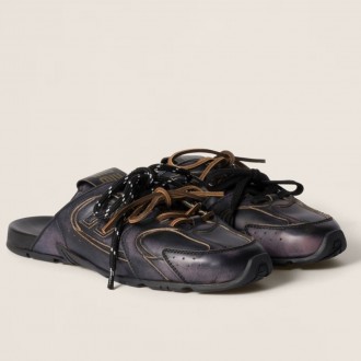 Miu Miu X New Balance 530 SL Mules in Black Leather