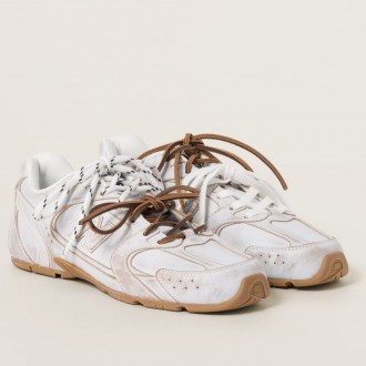 Miu Miu X New Balance 530 SL Sneakers in White Leather