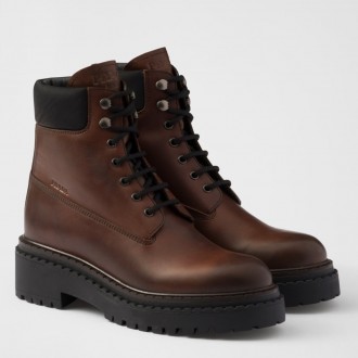 Prada Chelsea Boots in Ebony Leather and Re-Nylon Prada Chelsea Boots in Ebony Leather and Re-Nylon