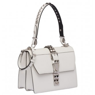Prada Elektra Shoulder Bag In White Calfskin