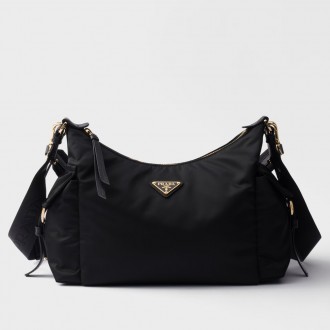 Prada Explore Large Shoulder Bag in Black Re-Nylon