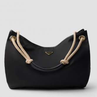 Prada Mariner Large Shoulder Bag in Black Re-Nylon