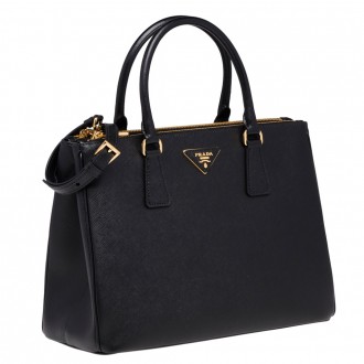 Prada Medium Galleria Bag In Black Saffiano Leather Prada Medium Galleria Bag In Black Saffiano Leather