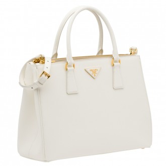 Prada Medium Galleria Bag In White Saffiano Leather Prada Medium Galleria Bag In White Saffiano Leather