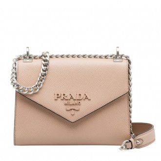Prada Monochrome Flap Bag In Powder Pink Saffiano Leather Prada Monochrome Flap Bag In Powder Pink Saffiano Leather