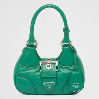 Prada Moon Bag in Green Padded Nappa Leather Prada Moon Bag in Green Padded Nappa Leather