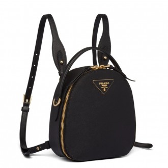 Prada Odette Backpack In Black Saffiano Leather Prada Odette Backpack In Black Saffiano Leather