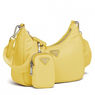 Prada Pineapple Yellow Nylon Re-Edition 2005 Shoulder Bag Prada Pineapple Yellow Nylon Re-Edition 2005 Shoulder Bag