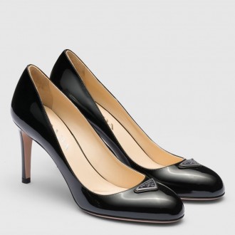 Prada Pumps 85mm In Black Patent Leather Prada Pumps 85mm In Black Patent Leather