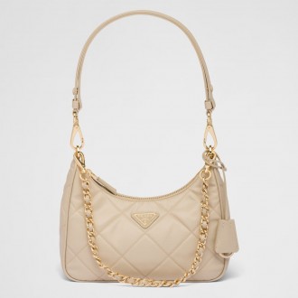 Prada Re-Edition 1995 Chaine Mini Bag in Beige Re-Nylon Prada Re-Edition 1995 Chaine Mini Bag in Beige Re-Nylon