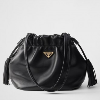 Prada Shoulder Bag in Black Nappa Leather