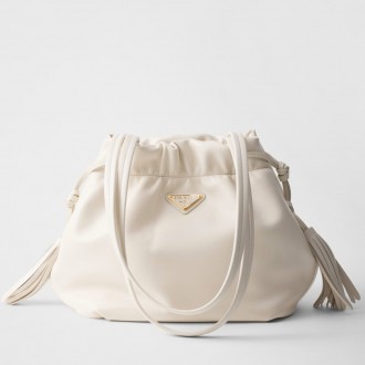 Prada Shoulder Bag in White Nappa Leather
