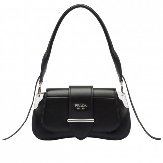 Prada Sidonie Black Leather Shoulder Bag