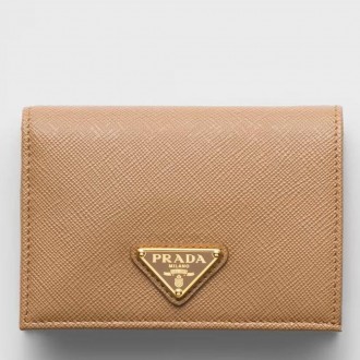 Prada Small Wallet in Caramel Saffiano Calfskin Prada Small Wallet in Caramel Saffiano Calfskin