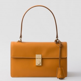 Prada Soft Sound Medium Shoulder Bag in Amber Calfskin Prada Soft Sound Medium Shoulder Bag in Amber Calfskin