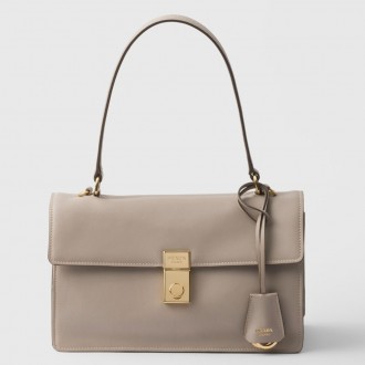 Prada Soft Sound Medium Shoulder Bag in Grey Calfskin Prada Soft Sound Medium Shoulder Bag in Grey Calfskin