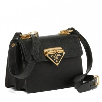 Prada Symbole Shoulder Bag In Black Saffiano Leather Prada Symbole Shoulder Bag In Black Saffiano Leather