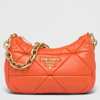 Prada System Patchwork Bag in Orange Nappa Leather Prada System Patchwork Bag in Orange Nappa Leather