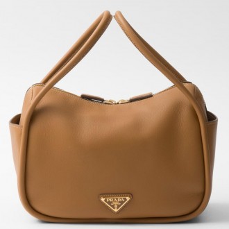 Prada Top Handle Bag in Caramel Grained Leather Prada Top Handle Bag in Caramel Grained Leather