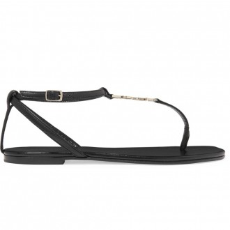 Saint Laurent Black Nu Pieds T-strap Sandals Saint Laurent Black Nu Pieds T-strap Sandals