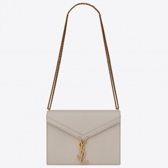 Saint Laurent Blanc Cassandra Monogram Clasp Bag