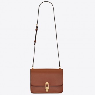 Saint Laurent Carre Satchel Bag In Brick Leather