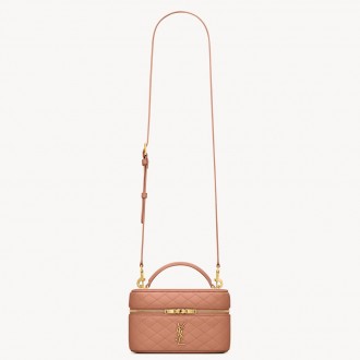Saint Laurent Gaby Mini Vanity Bag in Barely Pink Lambskin