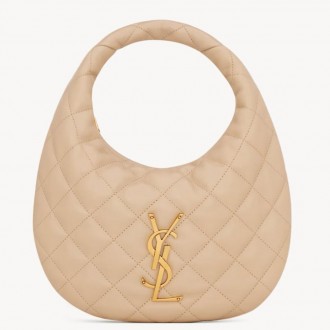 Saint Laurent Icarino Bag in Beige Quilted Nappa Leather
