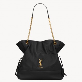 Saint Laurent Jamie 4.3 Large Pochon in Black Lambskin